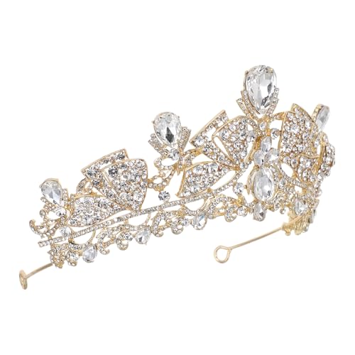 Diadème pour femme en strass doré idéal EVJF et mariage