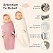 3-Pack Organic Swaddles for Newborns, Baby Sleep Sacks 0-3 Months - Baby Swaddle Wrap, Newborn Wearable Blanket, Infant Sleep Sack for Girls, Boys, Soft & Snug, Large Hook & Loop Closure (Roseate)