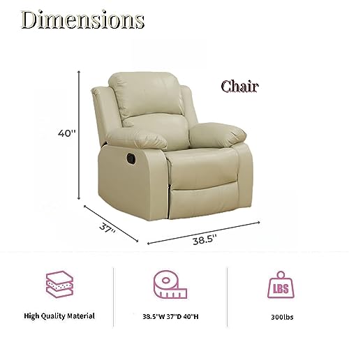 Sillón Plegable Cuero Beige miniatura 2