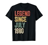 Legend 1980 45th Birthday Gifts for Men Women 45 Year Old T-Shirt