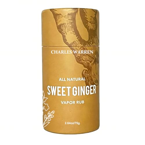 Sweet Ginger Vapor Rub Stick All-Natural Herbal Balm Multipurpose Vapor Rub for Hands Knee Neck Women Men Seniors