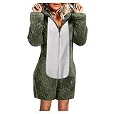 Sumeiwilly Strampler Junge Winter Overall Winter Baumwolle Strampler Loungewear Jumpsuit Homewear Bodysuit Funktionalität Pyjama Damen Langarm Sportlich Schlafanzug Einteiler Drucken