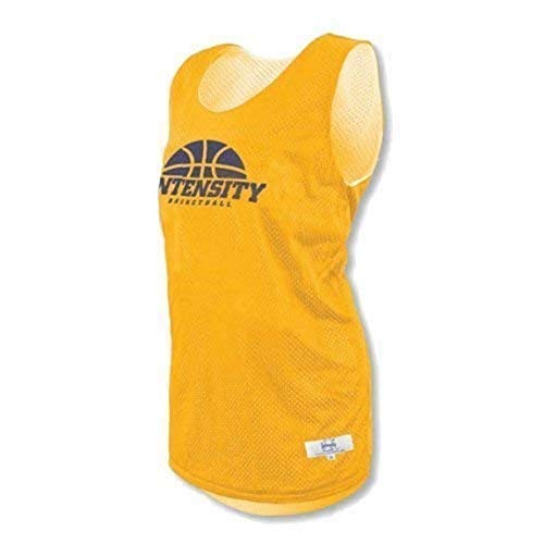 Intensity Womens Eyelet Mesh Reversible Jersey, Gold/White, 3X-Large