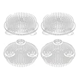 QKDS 4pcs Plastic Flower Frog Flower Pins Floral Frog, Arrangements Vase Japanese Floral Arrangement Pin Frog Holder for Plant Decoration, Party/Wedding Decoration,70mm/2.76'(Transparent)