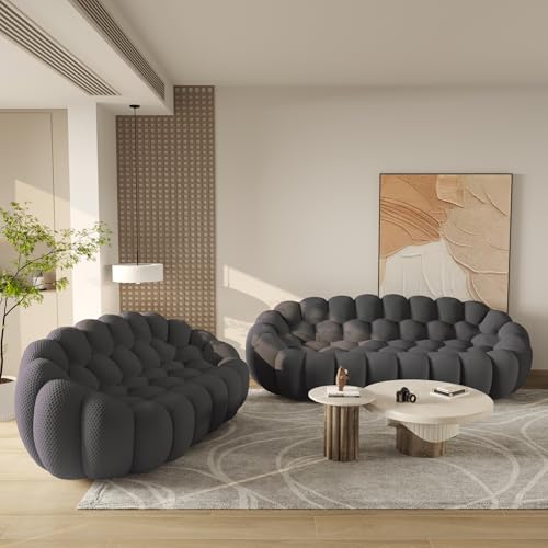 WJShome 79.5" Loveseat Sofa and 98.4" Couch, Mid Century Modern