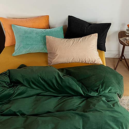 Flxxie 2 Pack Standard Zipped Velvet Pillowcases, Soft And Cozy Solid Decorative Pillow Cases With Hidden Zipper For Bedroom, Sofa, Couch, 20X26 Inches, Navy Blue #TOP4