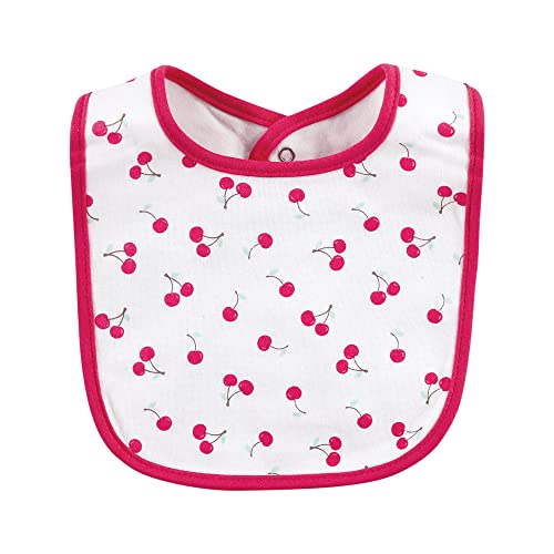 Image of Hudson Baby Unisex Baby Cotton Bibs, Banana Split, One Size