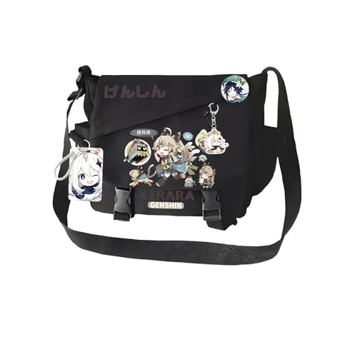 Game Handbag Xiao Crossbody Bag Cute Single Shoulder Bag Adult 3D Print Anime Backpack Black Bag