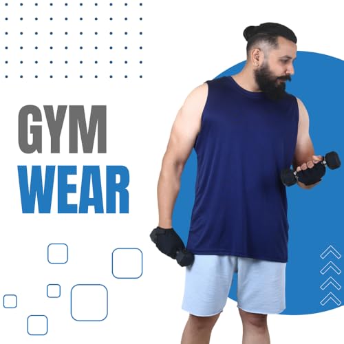 Image of Sleeveless T Shirts for Men - Gym Vest, Sando Tank Top Wear, Workout Baniyan, Stringers Inner Shirt, Bodybuilding Tshirts, Sports Tshirt Vests, Stylish Tanks Tops