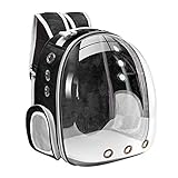 【9 Entlüftungslöcher Design】Mit neun Löchern und Luftgitter, lassen Sie Ihr Haustier frei atmen und entspannen. Hinweis: Auf dem Hunde/Katzen Rucksack befindet sich eine Schutzfolie. Bitte reißen Sie sie ab, wenn Sie sie erhalten haben.