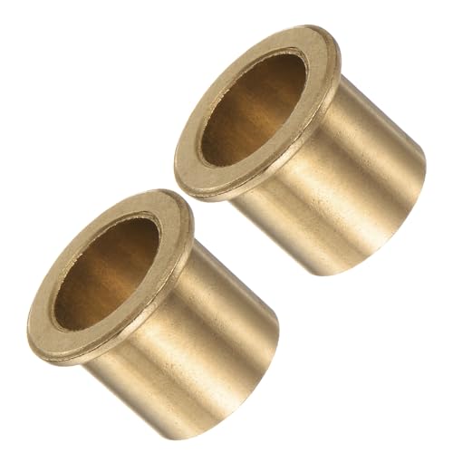Kozelo 2 Stk. Flanschbuchse - [16mm x 20mm x 20mm] Bronze-Gleitlager für den Einsatz in Maschinen | Gold