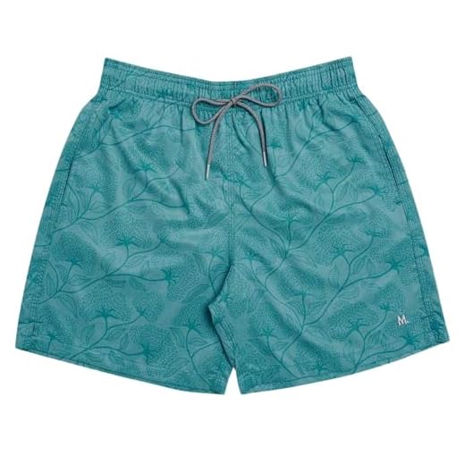 MASH Short Praia Masculino Bermuda Dryfit Elastano Verão, Azul Petróleo, G