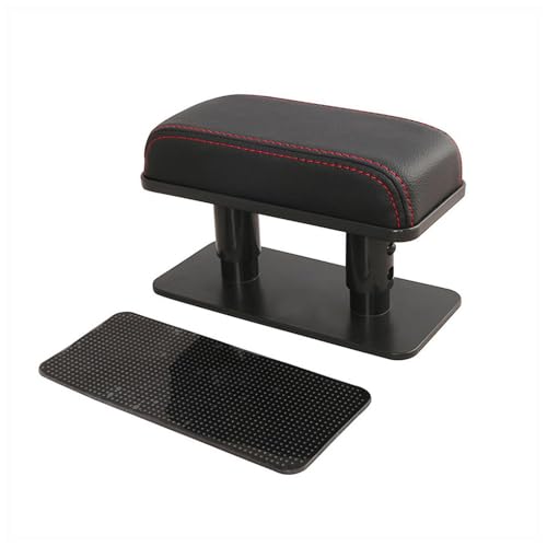 Image of Car Armrest Elbow Rest for Skoda Kylaq 2024 -,Leather Booster Pad Left Elbow Support Side Booster Pad Adjustable Armrest Car Interior Accessories,F