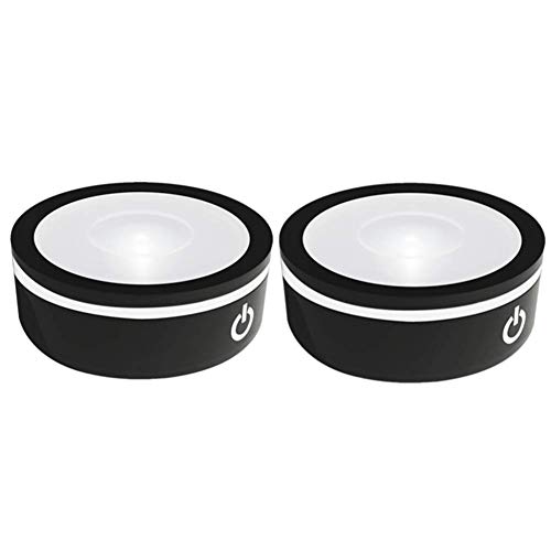 EUSTUMA Présentoir Rond Antidérapant à Base De Lumière LED Pour Art De Boule De Verre En Cristal 3D Avec Interrupteur Tactile Sensible, Affichage De...