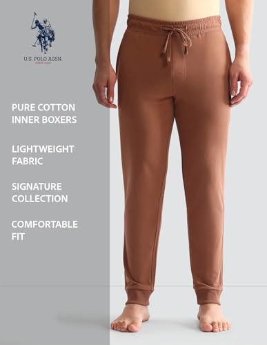 Image of U.S. Polo ASSN. Mens. OJ007 Solid Cotton Lounge Joggers