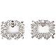 TRIXES Strass Silber Schuhclips Kristall Schuhklemmen für Damen High Heels 2 Stück, Einheitsgröße, Metall