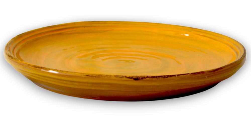 Antyczne ziemie talerze 29 cm Żółta ochra Elegancja Rzemiosło na Twój stół