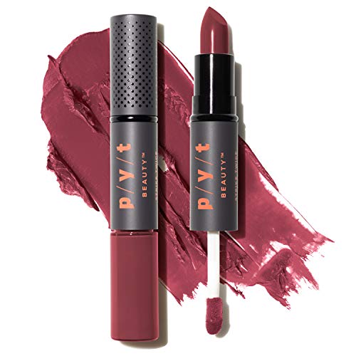 Pyt Beauty Double Duty Lipstick + Lip Gloss, Mauve Rose, Moisturizing, Hypoallergenic, Cruelty Free, Vegan, 1 Count #TOP1