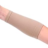 FSSuiQi 1 Pcs Black/Beige Lengthened Forearm Compression Arm Slimming Sleeve, Tattoo Cover Up Bands Concealer Support, Carpal Tunnel Arthritis Arm Support (X-Large, 1 Pcs, Beige)