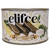 Elifce Reisgefüllte Weinblätter 400g - Yaprak Dolmasi – Fertiggericht in Dose - Traditioneller Genuss – Pflanzlich