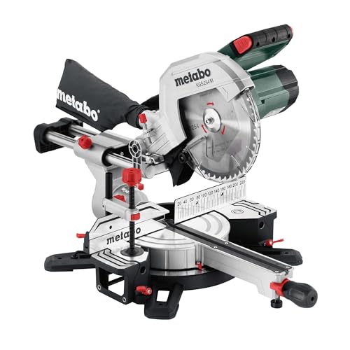 Metabo Kapp- und Gehrungssäge KGS 254 M – 613254000 – Mit Precision Cut Line, 254 mm Sägeblatt und Zugfunktion – 2 m Kabellänge