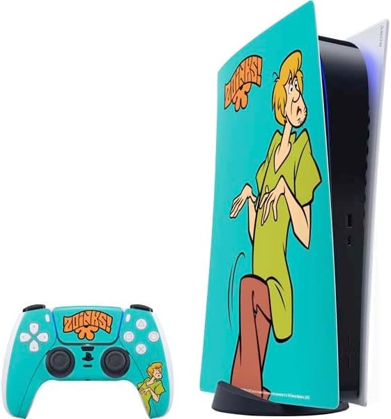 Skinit Decal Gaming Skin Compatible with PS5 Bundle - Officially Licensed Scooby Doo vs Monsters Design