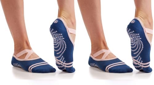 Gaiam Grippy Studio Yoga Socks for Extra Grip in Standard or Hot Yoga