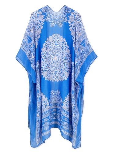 Image of Spicy Sandia Kimonos for Women Floral Beach Cover Up Loose Swimsuit Bathing Suit Coverup Cardigan for Summer Swimwear