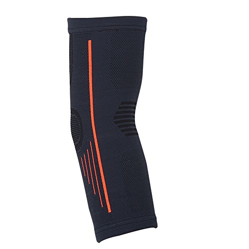 Leapiture 1pcs Elbow Protective Sleeve Black Unisex Sports Nylon Elbow Support Protector Guard Protective Arm Sleeve for Outdoor