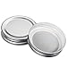 Pangda 24 Pack Stainless Steel Mason Jar Lids, Regular Mouth Silicone Seals, Leak Proof Canning Lids and Rings for Ball and Mason Jars