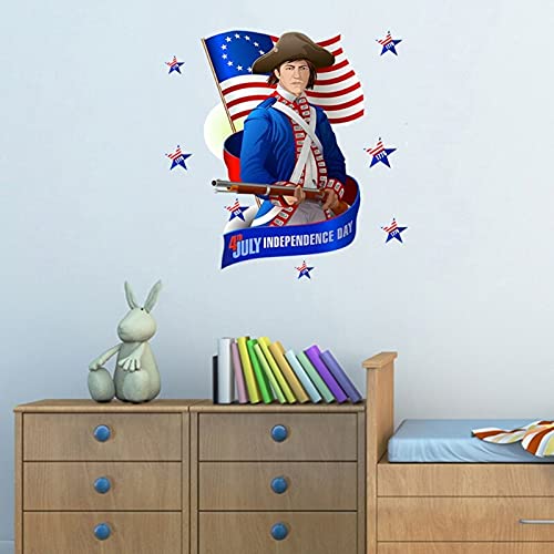 Namou 3D Personality American Independence Day Wall Sticker Customization Self-Adhesive Creative Home Wall Decoration 68Uc #TOP4