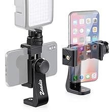 With Swivel Cold-Shoe Mount, you can attach extra Led light, Microphone or other filming device. Full 360-degree rotation function for the perfect viewing angle. Attached to any tripod, monopod, stabilizer or other filming device with a standard 1/4 ...