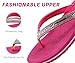 ONCAI Women's Flip Flops with Rhinestone, Arch Support Yoga Mat Comfort Walking Thong Sandal Summer Beach Outdoor Dressy Sandals for Women 2025 Walking Ladies Sandal Rubber Sole Pink Size 9