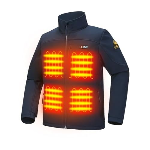 Men's Heated Jacket 5 Heat Zones — Battery Pack Included
