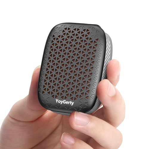 yoygerty 2025 Upgrade Wearable Bluetooth 5.4 Speaker, IPX7 Waterproof Clip-on Wireless Mini Portable Speakers, Built-in Mic, Hands-Free Music/Calls for Work/Cycling/Home/Party/Outdoor(Black)