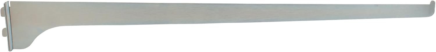Stone Harbor Hardware Single Track Shelf Bracket, 14 Inches, Satin Anochrome