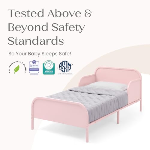 Delta Children Magic Magnet Toddler Bed with Book Storage, Pink - image 7