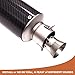 DREAPATS Universal Slip on Modified Exhaust Mufflers with Silencers Compatible with Motorcycle Grom ATV Dirt Bike Street Bike Scooter Pipe Diameter 38mm-51mm Exhaust,Carbon Fiber Silver