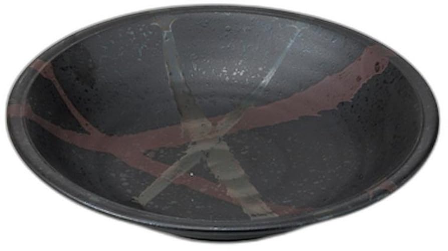 Sparkling Black Plate [ 11.3 x 11.3 x 2.4 inches (28.7 x 28.7 x 6 cm) | Large Bowl Setomonohonpo