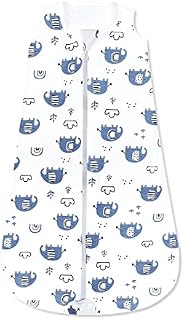 Rightwell Baby Sleep Bag, Baby Sleeping Bag, Sleeveless Cotton Baby Wearable Blanket with 2 Way Zipper, All Season Baby Swaddle Blanket Suitable for 0-12M