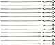 Edelstahl Schaschlikspieße 60 cm mit 2 mm Stärke von Olymp