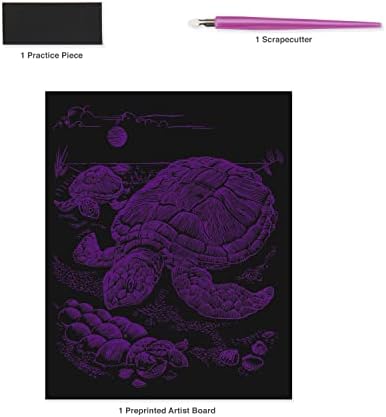 Royal and Langnickel Glow In The Dark Holographic Art A4 Size Sea Turtle Designed Painting Set