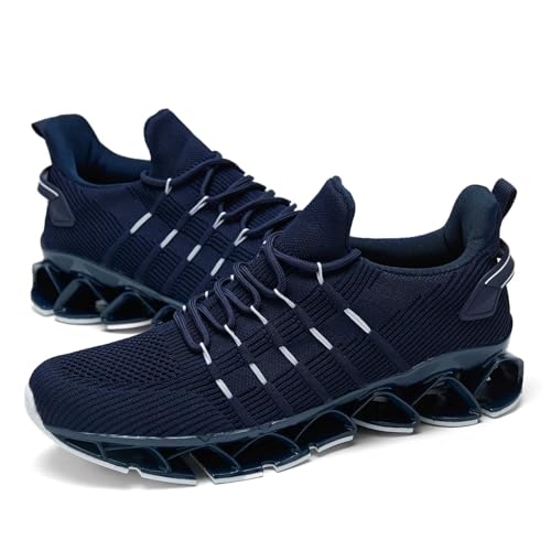 Image of Mens Running Shoes Mesh Breathable Trail Runners Fashion Sport Blade Walking Tennis Sneakers