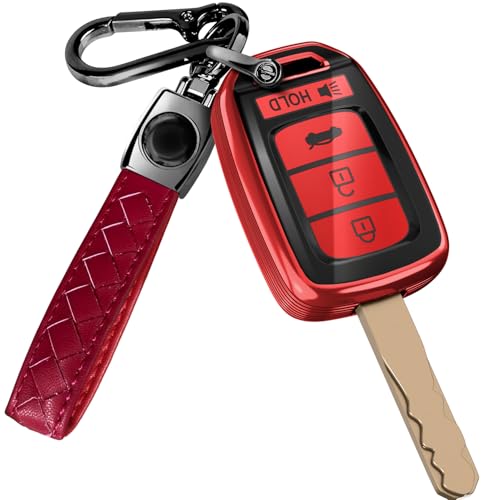 Lucrum Compatible with Honda Key Fob Cover & Keychain