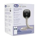 Chicco Video Baby Monitor Wi-Fi Smart AI, cámara 2K UHD con visión Nocturna Infrarrojos, aplicación dedicada, Luces Multicolor, Canciones y Ruidos Blancos, Colgante y Adaptable