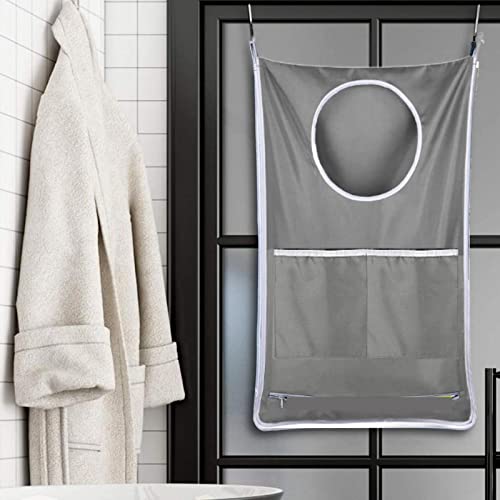 AYNKH Hanging Laundry Bag, Adjustable Large Capacity Laundry Hamper with Stainless Steel Hooks & Adhesive Hooks for Laundry/Moving House/Storage - Image 3