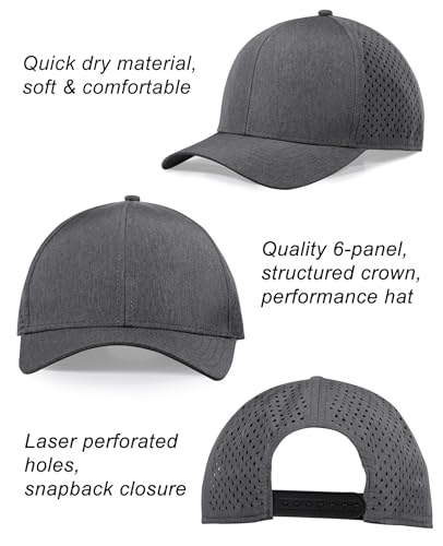 Image of Oversize XL XXL Quick Dry Baseball Cap, Large Performance Snapback Hats, Laser Cut Mesh Ball Cap for Men Big Heads 23.5 inch-26 inch
