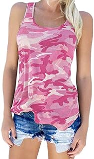 Zcavy Camo Tank Tops for Women Scoop Athletic Tank Tops Running Gym Clothes