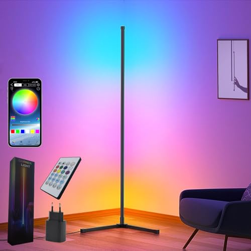 QJUZO RGB Stehlampe Dimmbar Mit Fernbedienung Modern Ecklampe LED