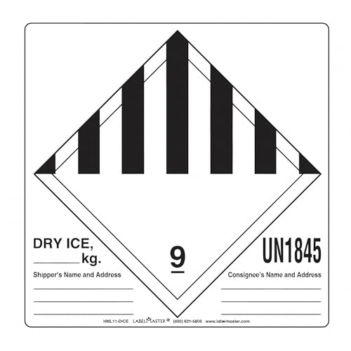 Labelmaster HML11-DICE Dry Ice Label, Hazmat, 4.75